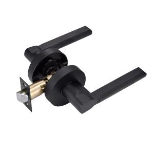 China Cylinder Zinc Alloy Bedroom Bathroom Interior Metal Door Lock Security Privacy Keyless Lever Handle Lock Set factory