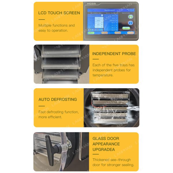 Fast Freeze Drying Machine Freeze Dryer Freezes Dried Candy Food Liquid Vacuum Freeze Drying Equipment