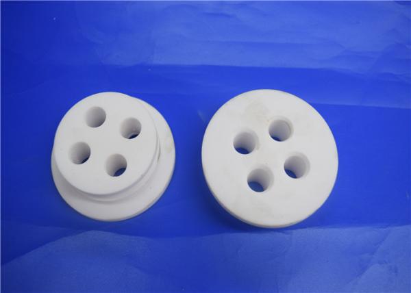 Alumina Ceramic Disc With Small Hole , High Temp Ceramic Terminal Housing