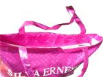 Charming 75g Square Veins Shining Coated Non Woven Carrier Bags With Zipper