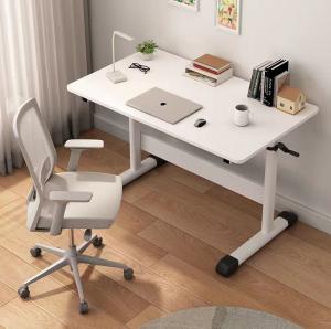 China Adjustable Height Hand Crank Coffee Table for Living Room Customized Wooden Gaming Desk factory