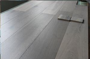 China Chemical Treated French Oak Engineered Wood Flooring ABC grade with nice grey color factory