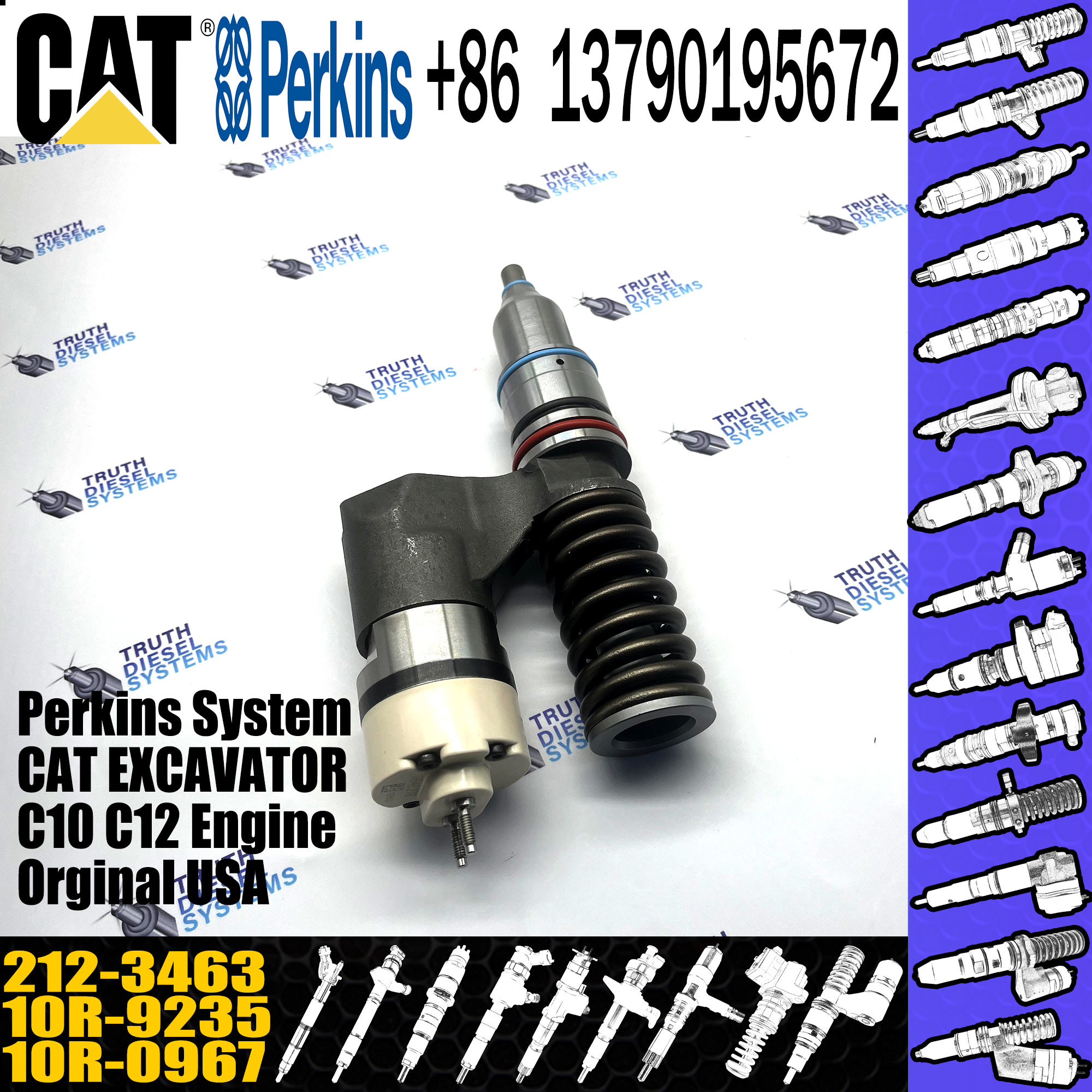 212-3462 C10 C12 INJECTOR 212-3463 10R9235 3196 365B 3176C 345B INJECTOR 212-3468 10R1258 10R0967