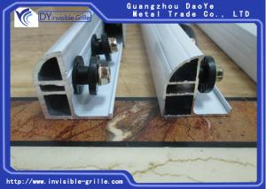 China Sand White Single Pad Aluminium Track Rail For Invisible Safety Grilles factory