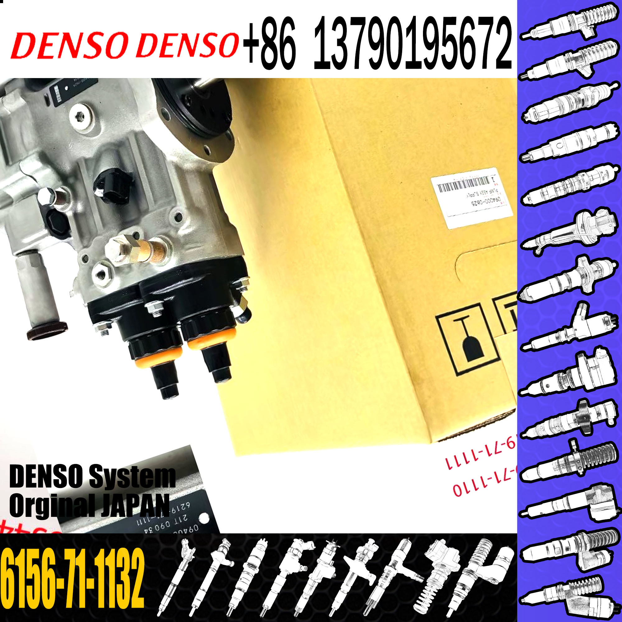 Fuel injection pump Assy 6D125 094000-0463 6156-71-1132