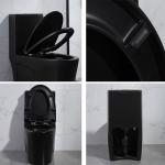 One-Piece Compact Elongated Dual-Flush Toilet 28 Inches