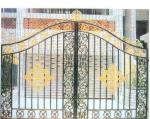 Building Apartment Wrought Iron Safety Doors , Black Custom Metal Gates