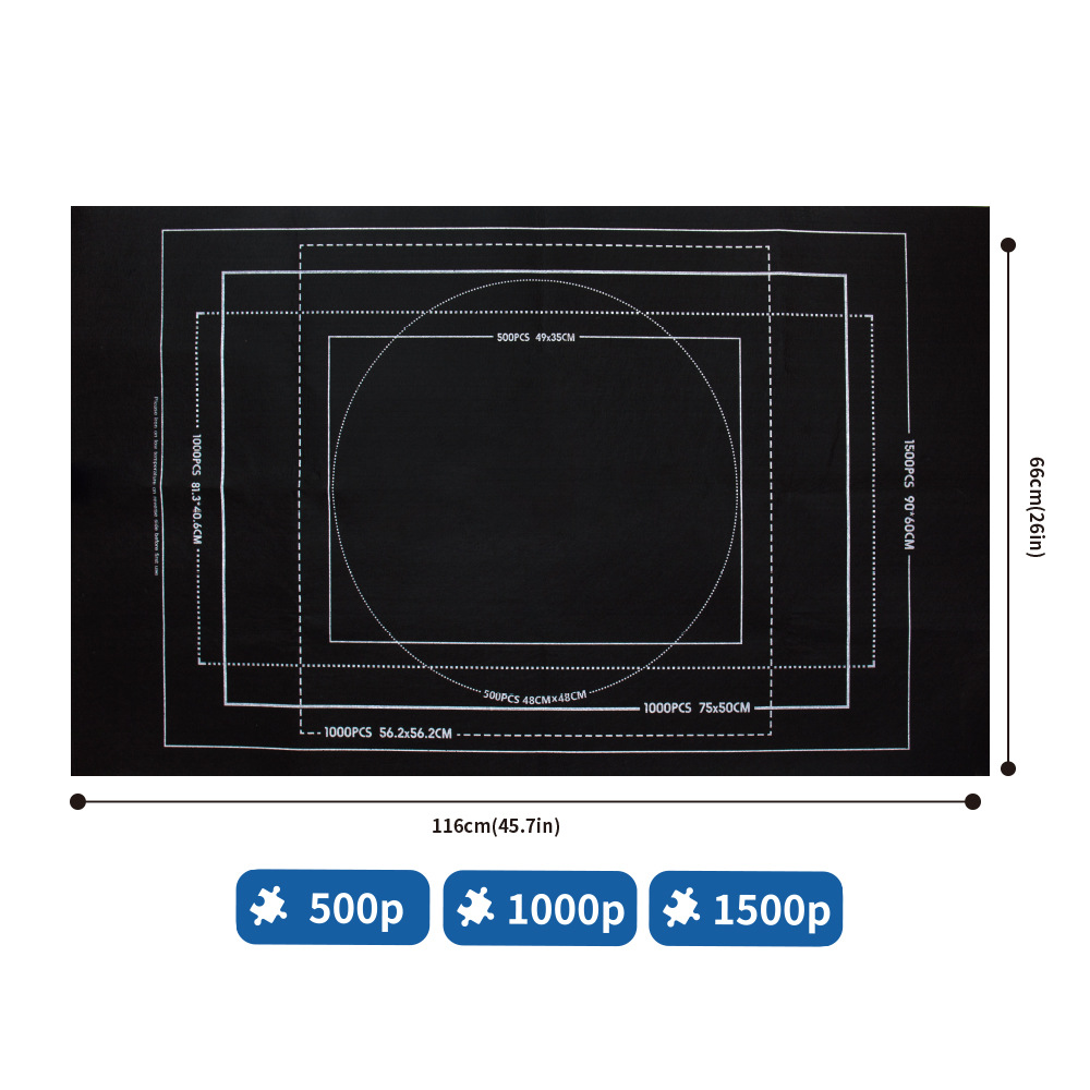 Unisex Jigsaw Storage Blanket Convenient Puzzle Mat for 500-1500 Pieces Gender Unisex