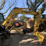Good Condition Used Korea Hyundai 60w Wheel Excavator with Original Hydraulic