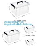 Customized Clear Household Large Storage Boxes With Lids, household large clear