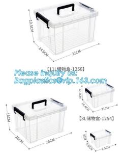 China Customized Clear Household Large Storage Boxes With Lids, household large clear plastic storage box, Storage Box Clear factory