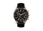 316L Case Genuine Leather Wrist Watch With Stainless Steel Screw Crown