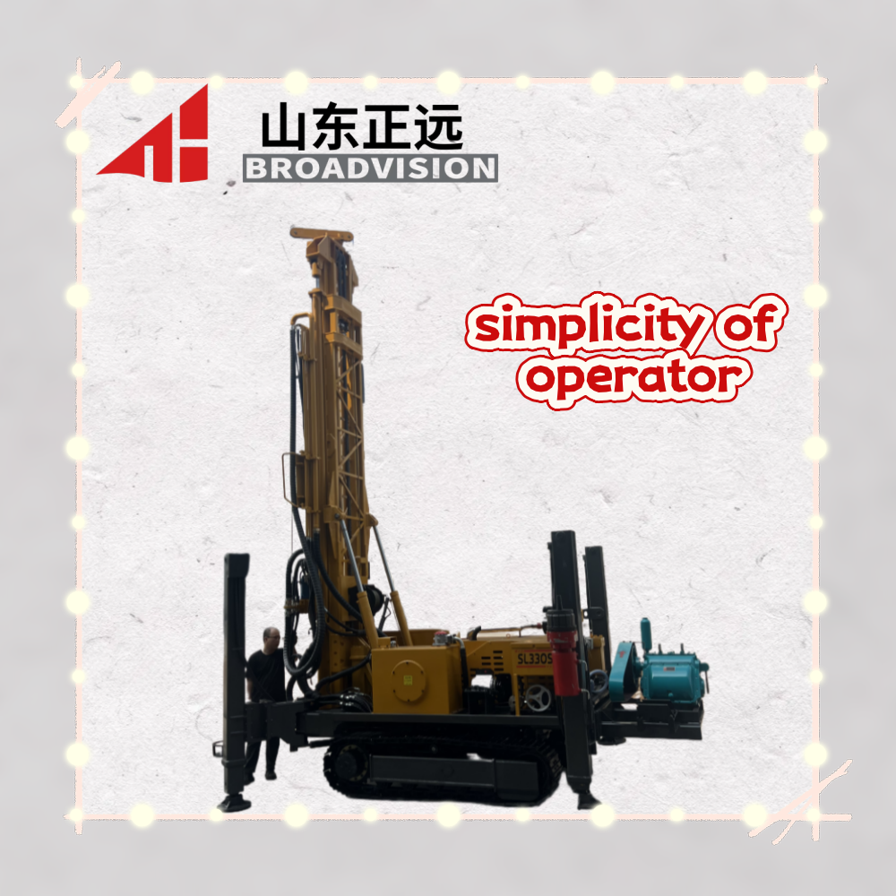 The SL330S crawler-type water well drilling rig has stable performance and is
