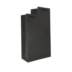 China 250gsm Stand Up Gusseted Paper Wine Bags Wine Bottle Bags Bulk factory