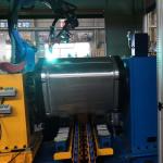 Customized 220V Robot Welding Station For Aluminium Fuel Tank Covers 1000kg