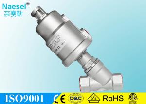 China 2 / 2 Way Pneumatic Solenoid Valve , Angle Seat Automatic Solenoid Valve Ss Valve Body factory