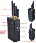 4 Antenna Handheld Cell Phone 2G 3G 4G LTE Signal Jammer Blocker W/ Single