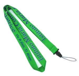 China 20MM Width Durable Fashion Green Neck Lanyard For Cell Phone / Badge Card factory