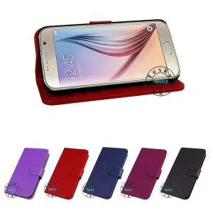China wallet leather mobile case for samsung s6 factory