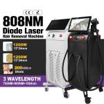 Professional Vertical Double Handle 755 808 1064 3 Wavelength Diode Laser Hair