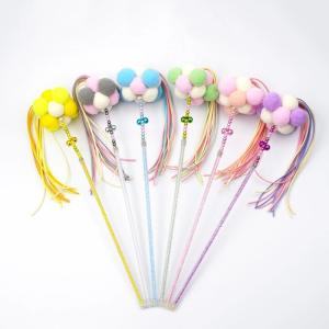 China Lovely Design Interactive Cat Toys Acrylic Material Cat Stick Toy With Bell factory