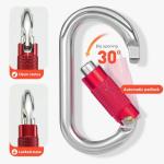 Customized Logo and Color Aluminum Carabiner Hook for Outdoor Round Climbing