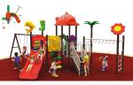 China Custom Children Park Equipment Playground Big Plastic Slide Swing Sets