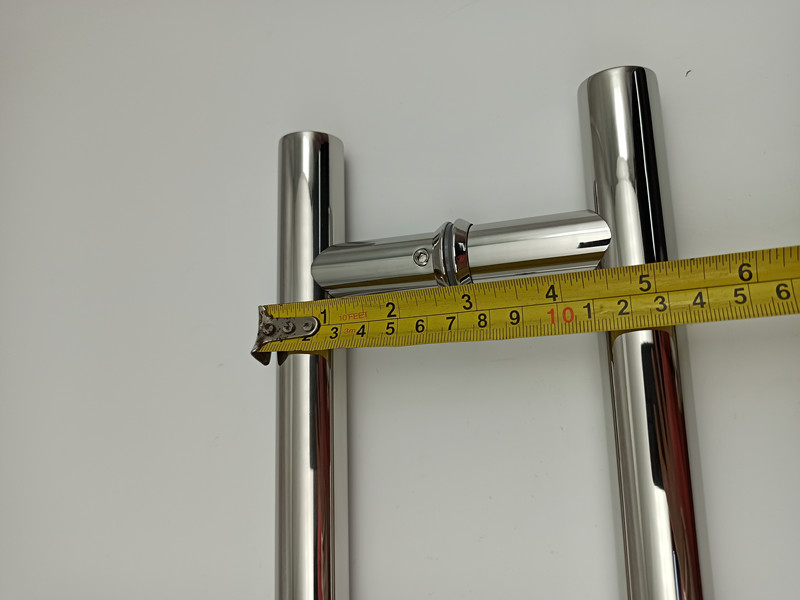Villa Square Glass Door Handle Stainless Steel 304 Chrome Handle For Tempered Glass Door
