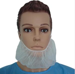 China White Breathable NonWoven Earloops Disposable Beard Cover for Long Beard factory