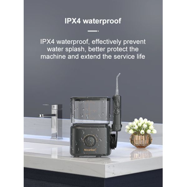 IPX4 Waterproof Water Flosser Desktop Nozzle Countertop Oral Irrigator