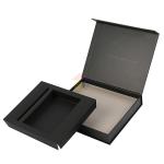 Wholesale Custom Logo Paper Hard Cardboard Black Magnetic Box Gift Packaging