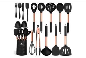 China Antistain Silicone Kitchen Utensil Sets 16pcs Multiusage Rustless factory