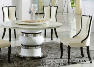 China 8 person round marble dining table with Lazy Susan factory