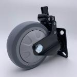 100mm Swivel Plate Tpr Caster Wheels With Brake Tpr Wear Resistant