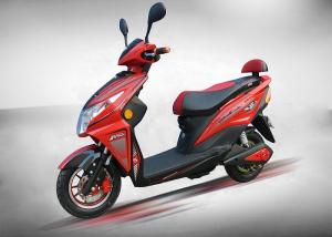 China Red Plastic Body Electric Two Wheeler Scooter Alloy Wheel Front Disc Rear Drum factory