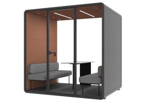 China Control Panel Flexible Soundproof Pods L Meeting Booth For Exhibition Comfort Seats Cabin factory