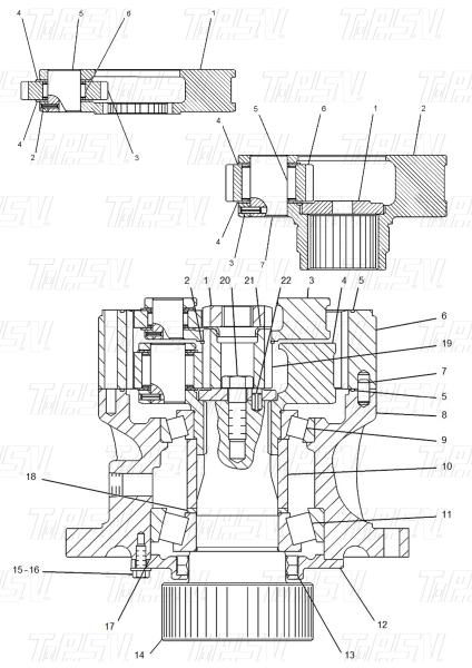 Catalog Bolt-on Design Excavator Swing Drive Parts for CATERPILLAR Excavator