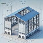 Portal Frame Structure Build Metal Shed Galvanized Steel Bolted Connection