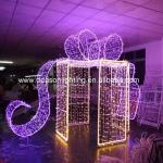 Giant outdoor christmas gift box lights