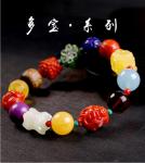 Handmade Bracelet Jewelry Yellow Resin Amber Red Thread String Bracelets Islamic