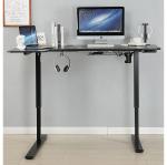 General Commercial Furniture Wooden L Shape Sit Standing Electric Table for