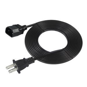 NEMA 1-15P to IEC C18 Power Cord for Laptop Adapters and Projectors