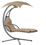 Rice White Hanging Outdoor Hammock Chairs with Tarp Modern Design Style 260KGS