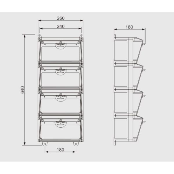 Wall Mounted Power Portable Combination Socket Board Box Industrial Electrical Distribution Boxes