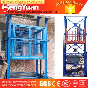 China factory supply guide rail chain cargo lift factory