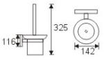Circular Hidden Toilet Bowl Brush Holder For Bathroom