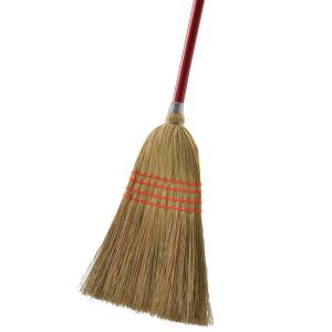 China Solid Wood Handle Commercial Push Broom Corn Light Upright Broom Set factory