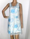 V neck sleeveless ladies evening dresses with polyster