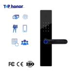 home Fingerprint Smart Front Door Locks Peephole Camera Tuya App Password Access