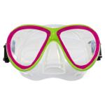 Kids Freediving Pink Dive Mask Low Volume Tempered Glass Lens